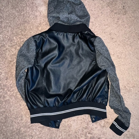 Faux Leather hoodie jacket, Still in great condition! - Picture 2 of 2